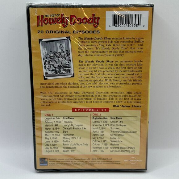 The Best Of Howdy Doody 20 Original Episodes Classic TV Series DVD NBC Universal - Picture 3 of 3